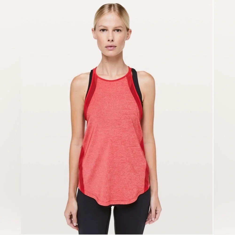 Lululemon Run Off Route Tank in True Red